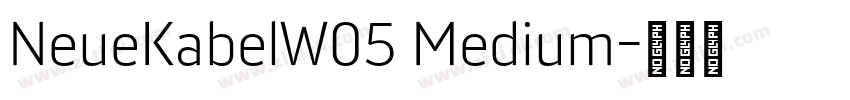 NeueKabelW05 Medium字体转换